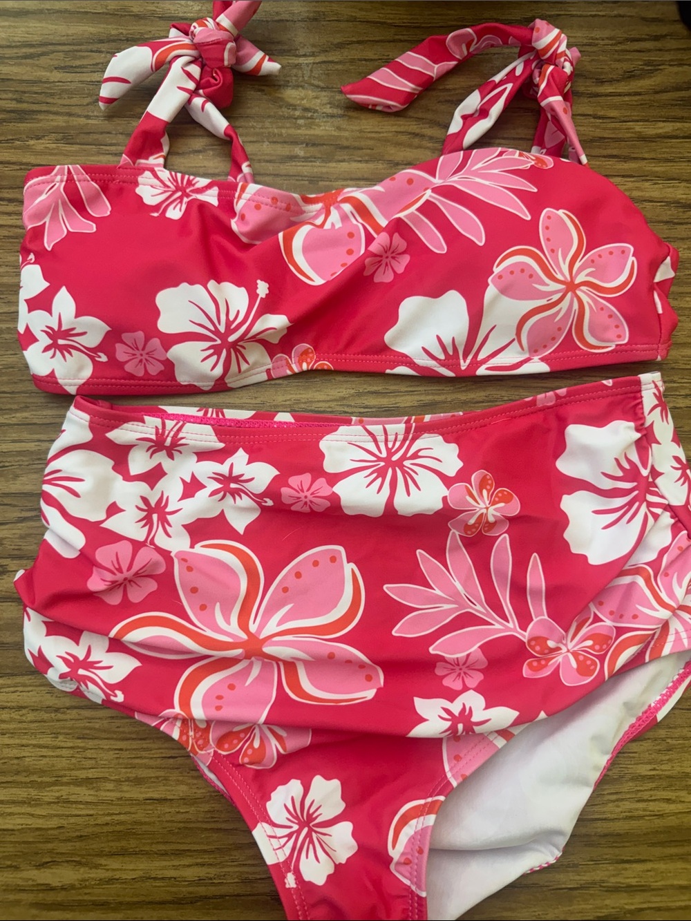Girls' Pink Floral Two-Piece Swim Set